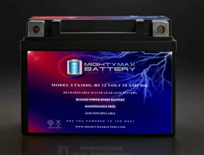 Amazon.com: Mighty Max Battery YTX20HL-BS - 12 Volt 20 AH, 310 CCA